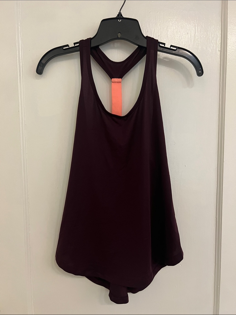 Old Navy Plum Racerback Tank with Coral Strap Accent